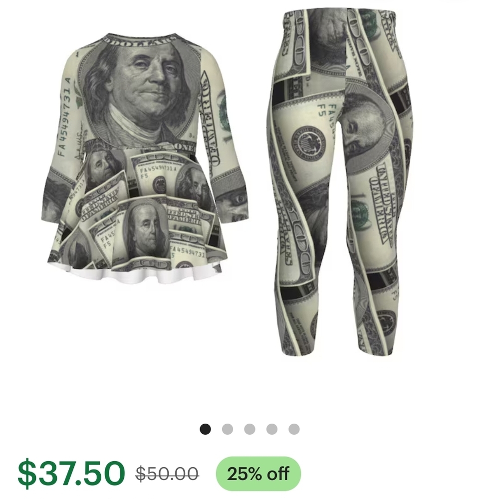 Kids Money Print Matching Set